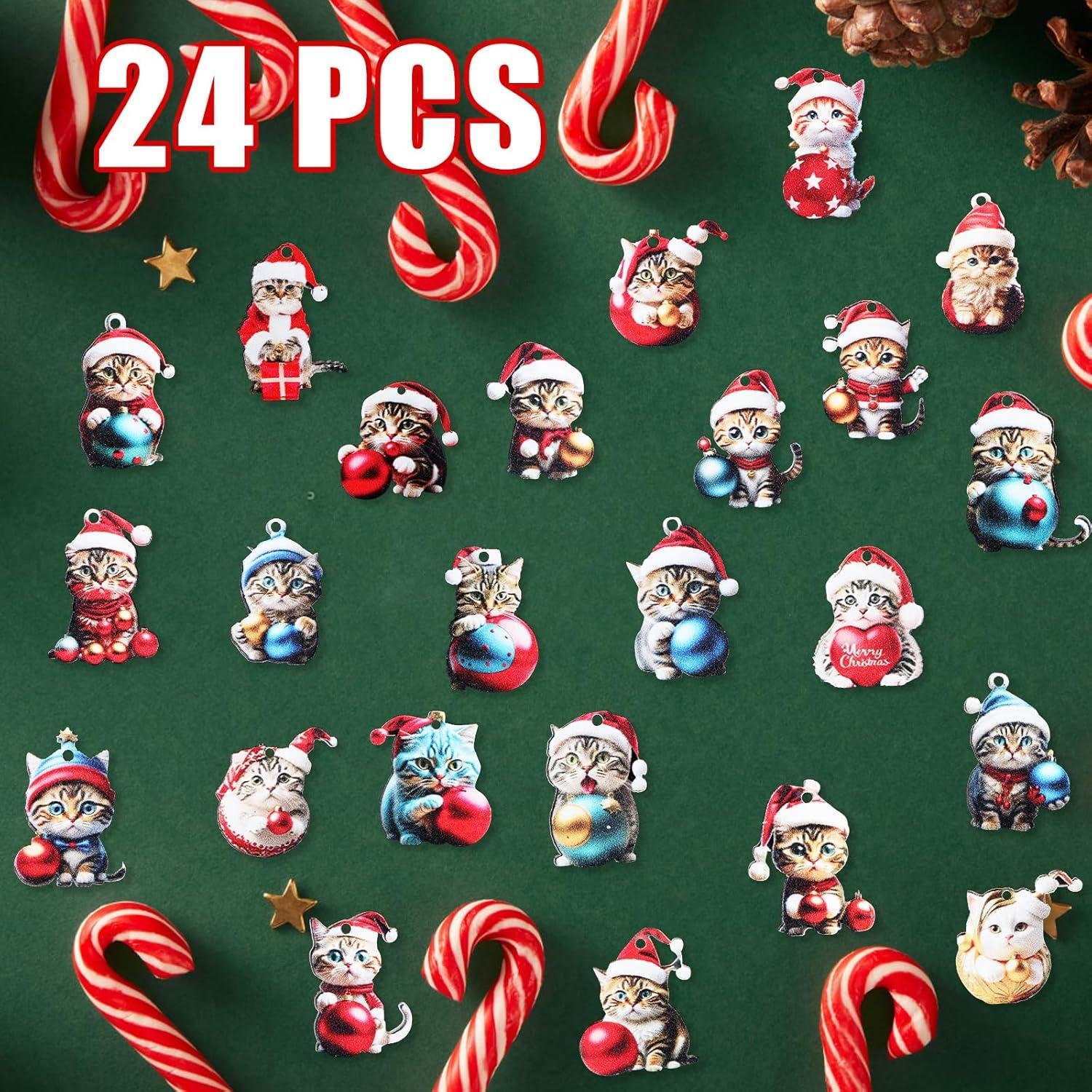 Weihnachtsbaum Katzen Anhänger Adventskalender 24-Tage-Countdown-Kalender