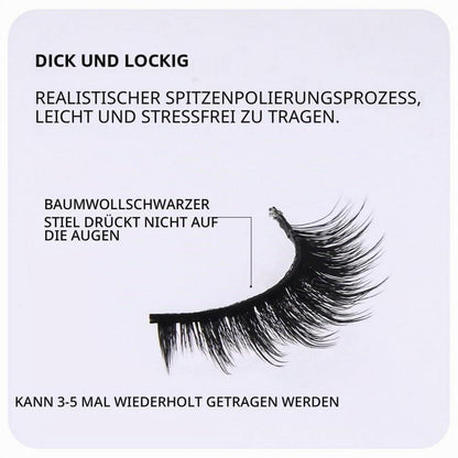 7 Paar 3D Natürliche Künstliche Wimpern – Wiederverwendbar & Flauschig