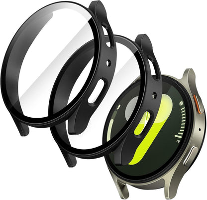 Schwarze Hülle mit Schutzfolie für Samsung Galaxy Watch 7 44mm