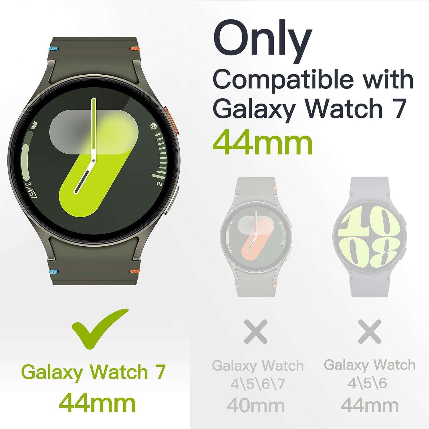 JETech Samsung Galaxy Watch 7 44mm Hülle Schutzfolie