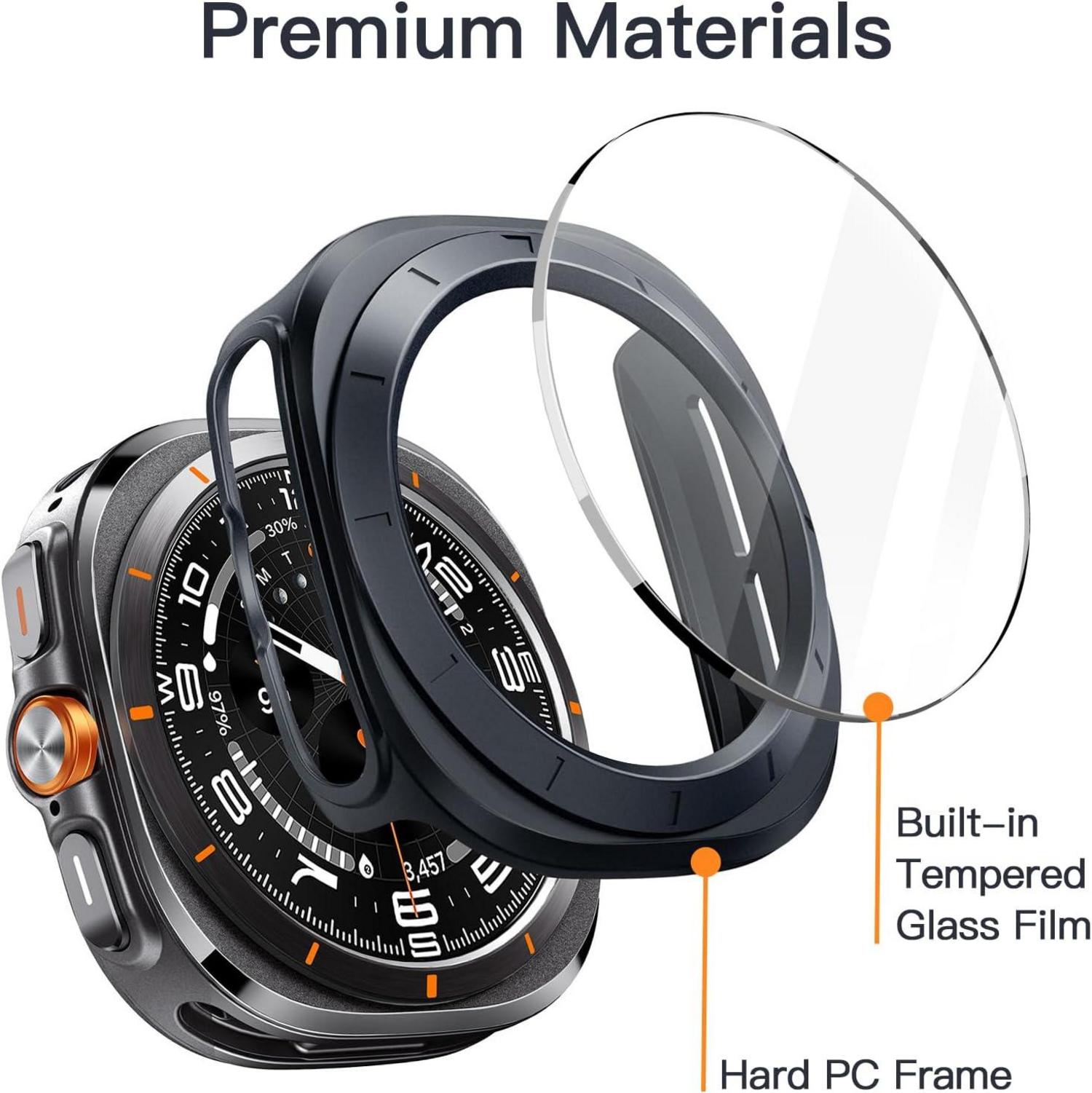 Schutzhülle mit Schutzfolie für Samsung Galaxy Watch Ultra 47mm