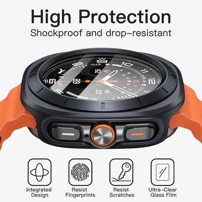 Schutzhülle mit Schutzfolie für Samsung Galaxy Watch Ultra 47mm Schwartz