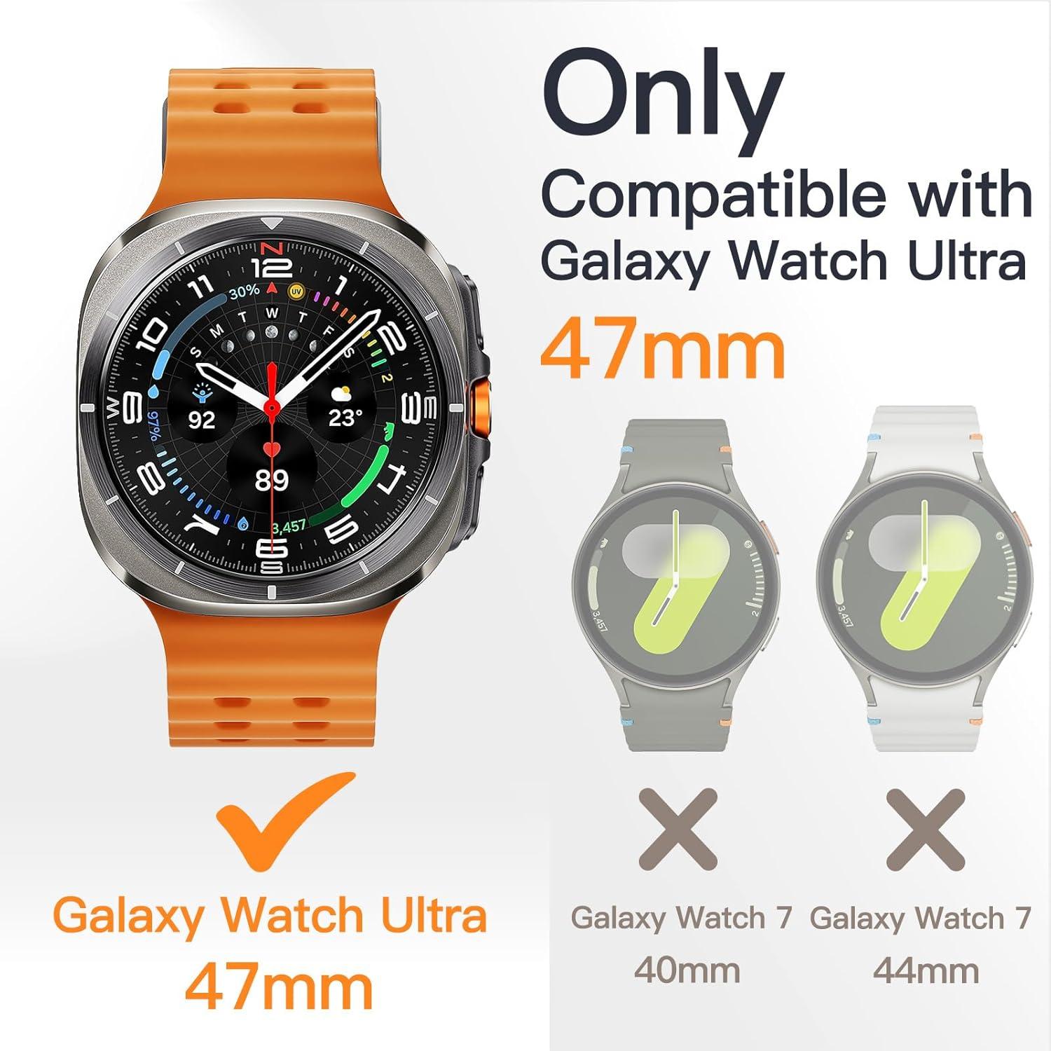 Schutzhülle Samsung Galaxy Watch Ultra 47mm 2 Stück Titan