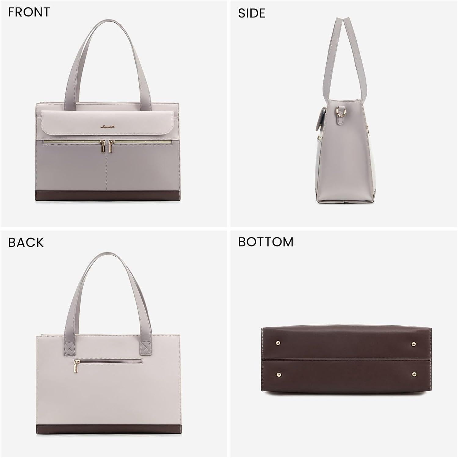LOVEVOOK Laptoptasche 15,6 Zoll Damen Handtasche PU Leder Büro Arbeit Uni