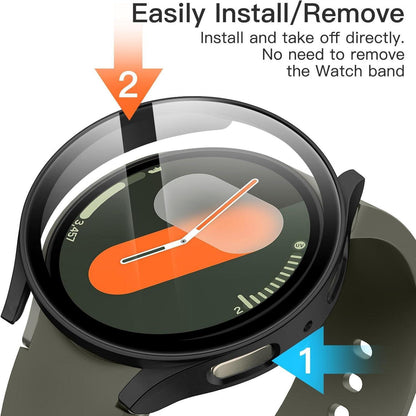 JETech Samsung Galaxy Watch 7 40mm Schutzhülle mit Schutzfolie Schwarz