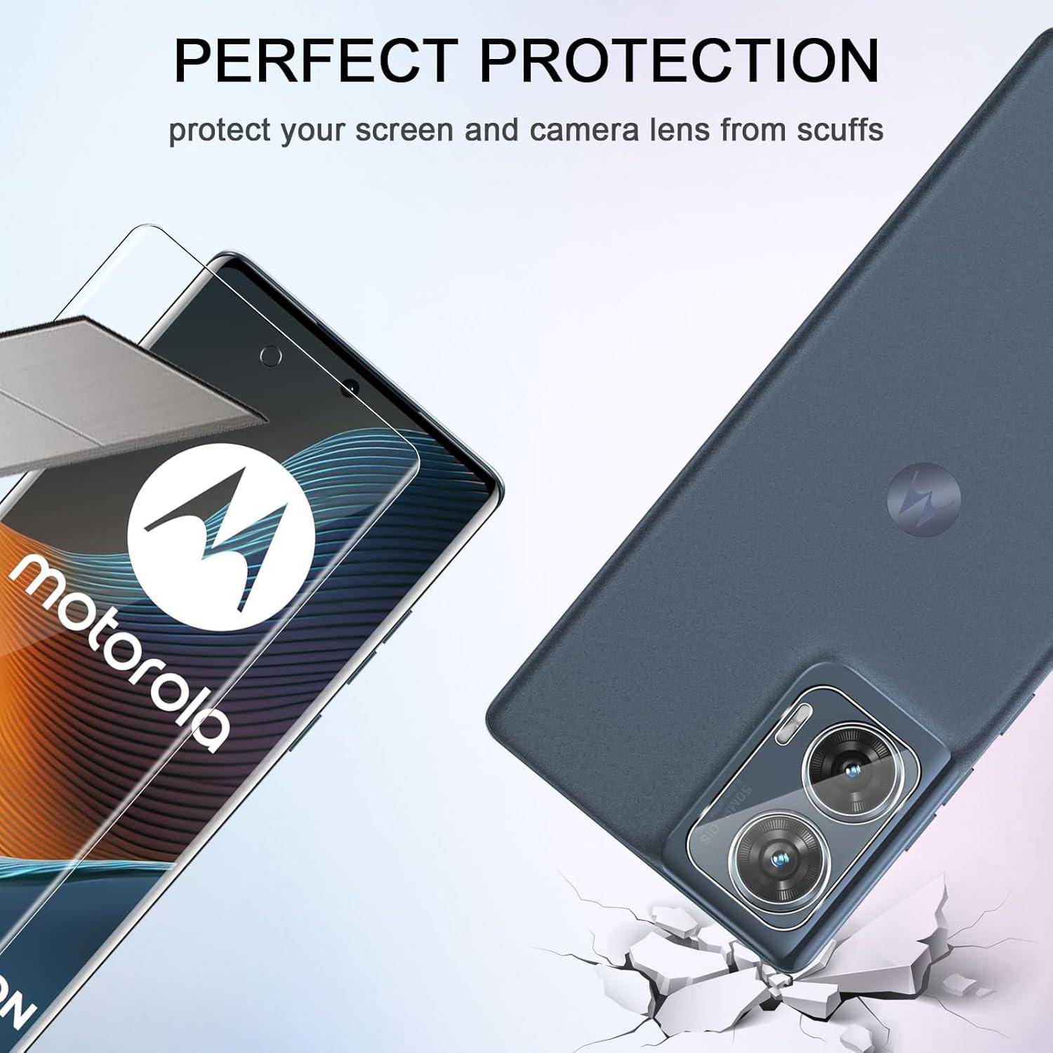 Displayschutzfolie 2+2 Stück für Motorola Moto Edge 50 Fusion