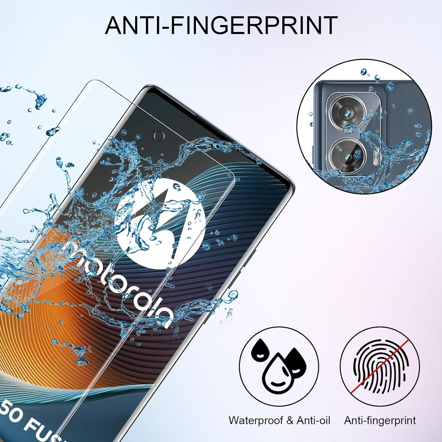Displayfolie Schutzfolie für Motorola Moto Edge 50 Fusion - 2+2 Stück