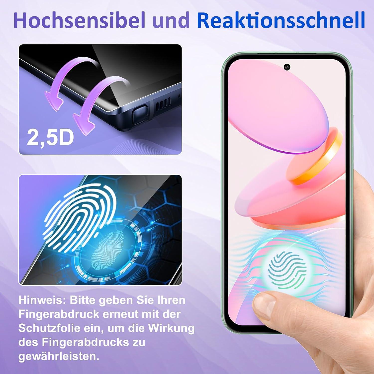 Panzerglas Google Pixel 8A Schutzfolie 2+2 Stück, 9H Displayfolie