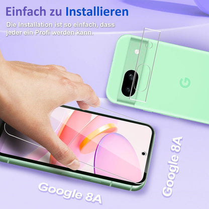 Schutzglas Panzerglas Google Pixel 8A Display Kamera Folie Hinweis