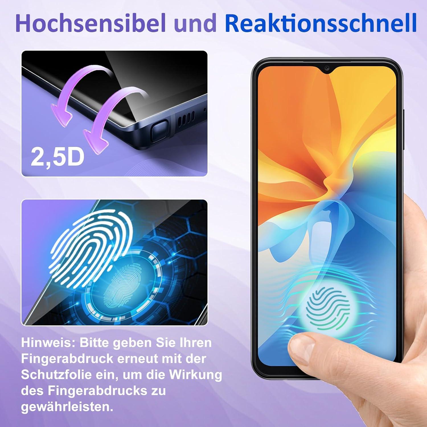 2er Set Panzerglas Displayschutz Samsung A13 9H Härte Klarheitsfolie