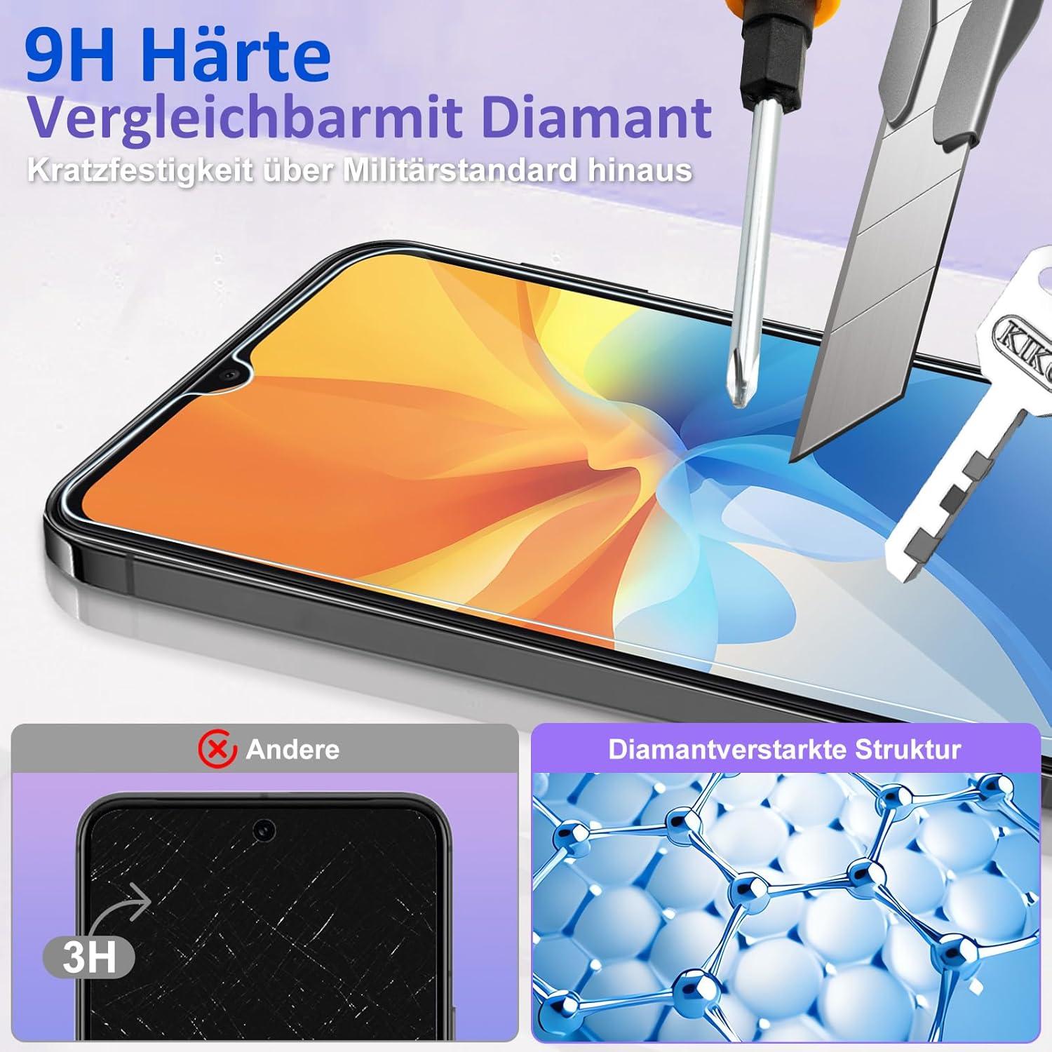 2x Panzerglas Samsung Galaxy A13 Schutzfolie 9H Härte Displayfolie