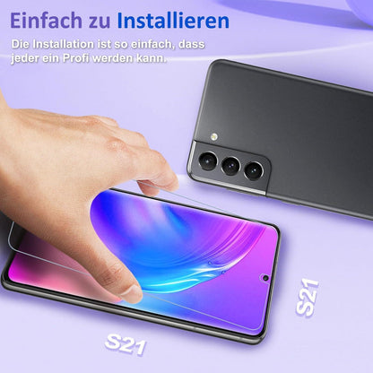 2er Set Panzerglas für Samsung Galaxy S21, 9H