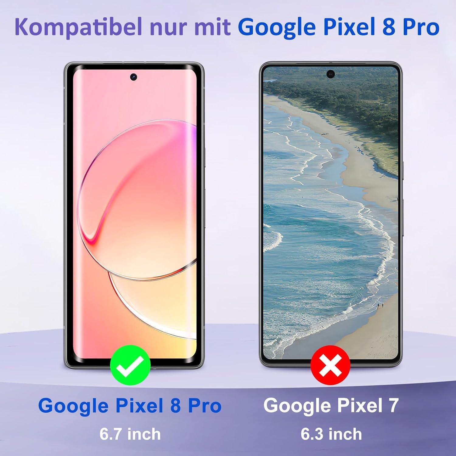 Panzerfolie + Kamera Schutz Google Pixel 8 Pro Displayfolie