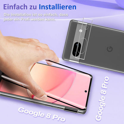 Panzerfolie 3D für Google Pixel 8 Pro - Display und Kamera Schutz