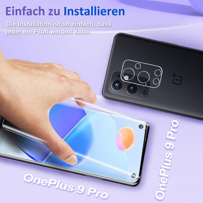 2+2 Stück Panzerglas OnePlus 9 Pro Schutzfolie 9H Härte Kameraschutz