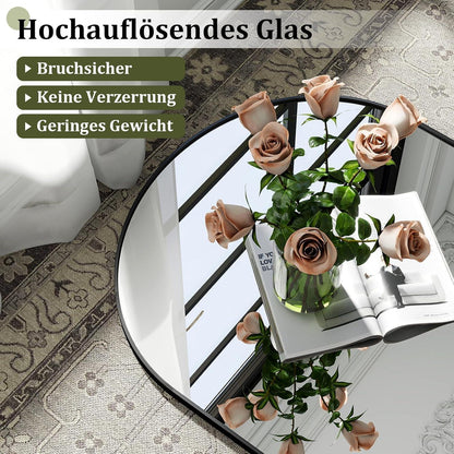 Großer Ganzkörperspiegel 180x67cm | Bogenförmig, Stehend & Hängend