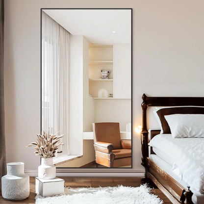 Großer Standspiegel 180x76 cm | HD Spiegel mit Ständer & Wandaufhängung