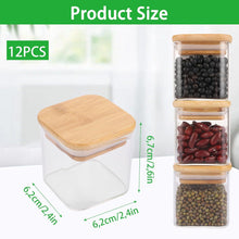 12er Set Stapelbare Gewürzgläser 150ml Glas mit Holzdeckel