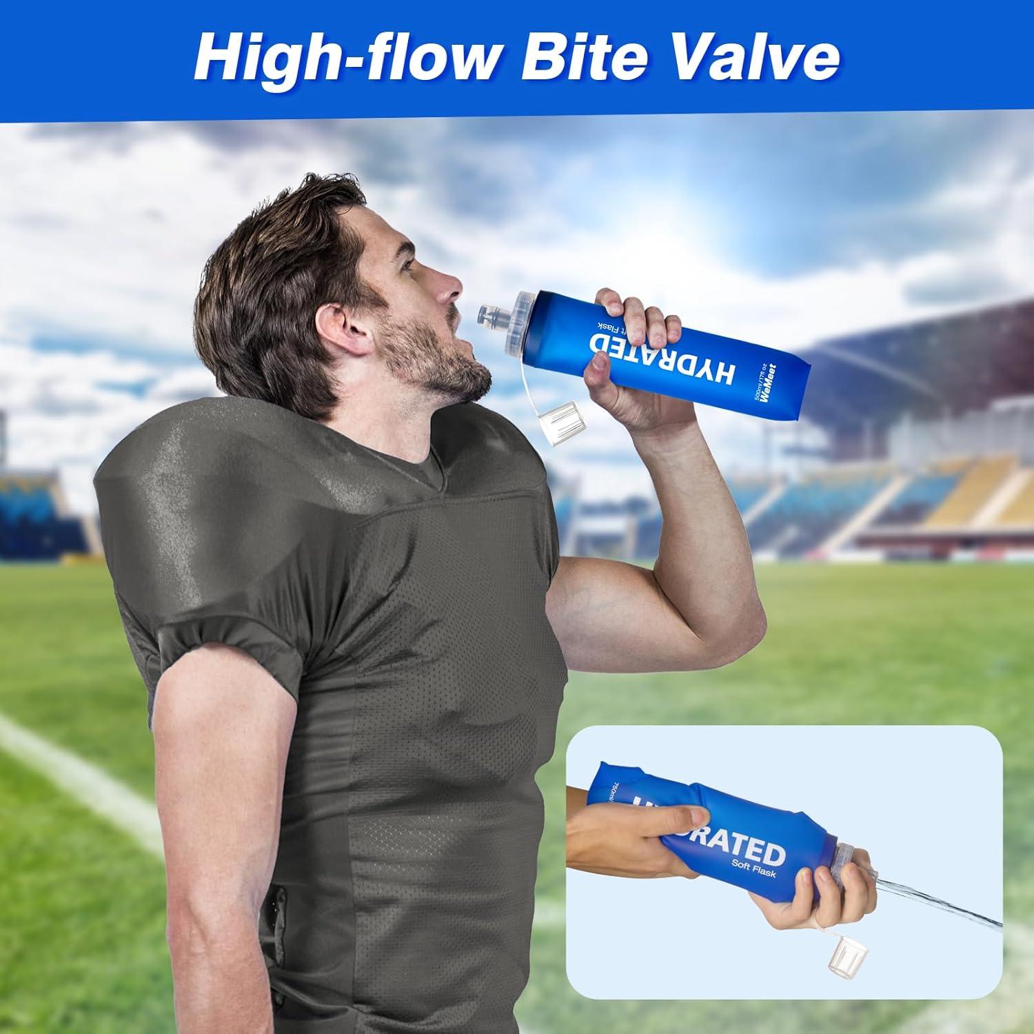 Faltbare Trinkflasche 500ml TPU Soft Flask Volumenskala