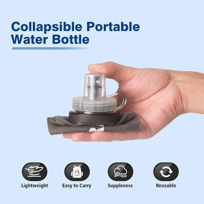 Faltbare Trinkflasche 500ml TPU Soft Flask Volumenskala BPA-frei