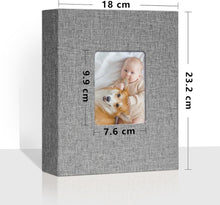 Fotoalbum 10x15 Fotos 2er Pack Leinen Cover Frontfenster 200