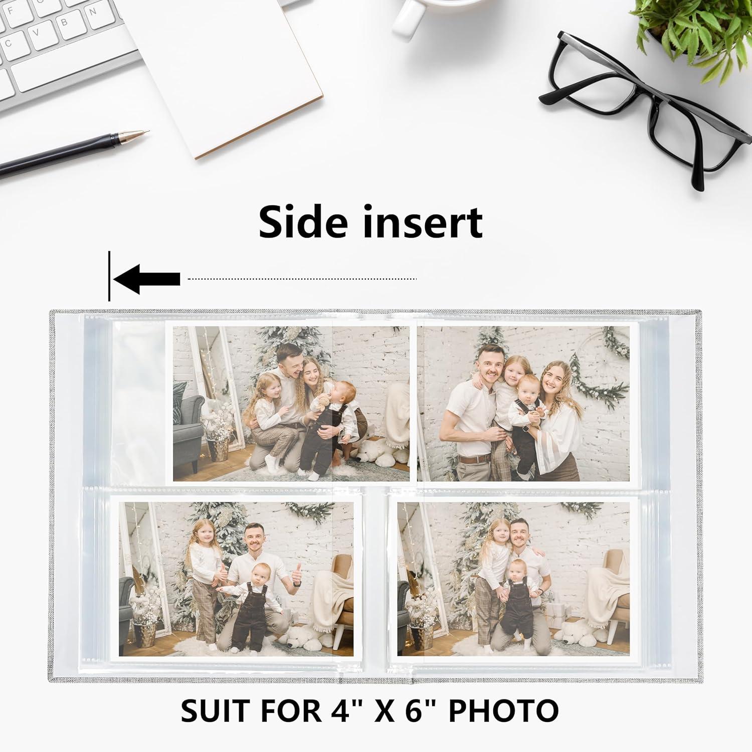Fotoalbum Vienrose Klein 10x15 Leinen Cover 2 Pack 100 Taschen 200 Fotos Rot
