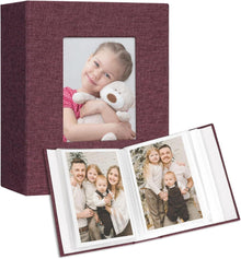 Fotoalbum 10x15 2er Set Leinen Cover Frontfenster Einsteckalbum 50