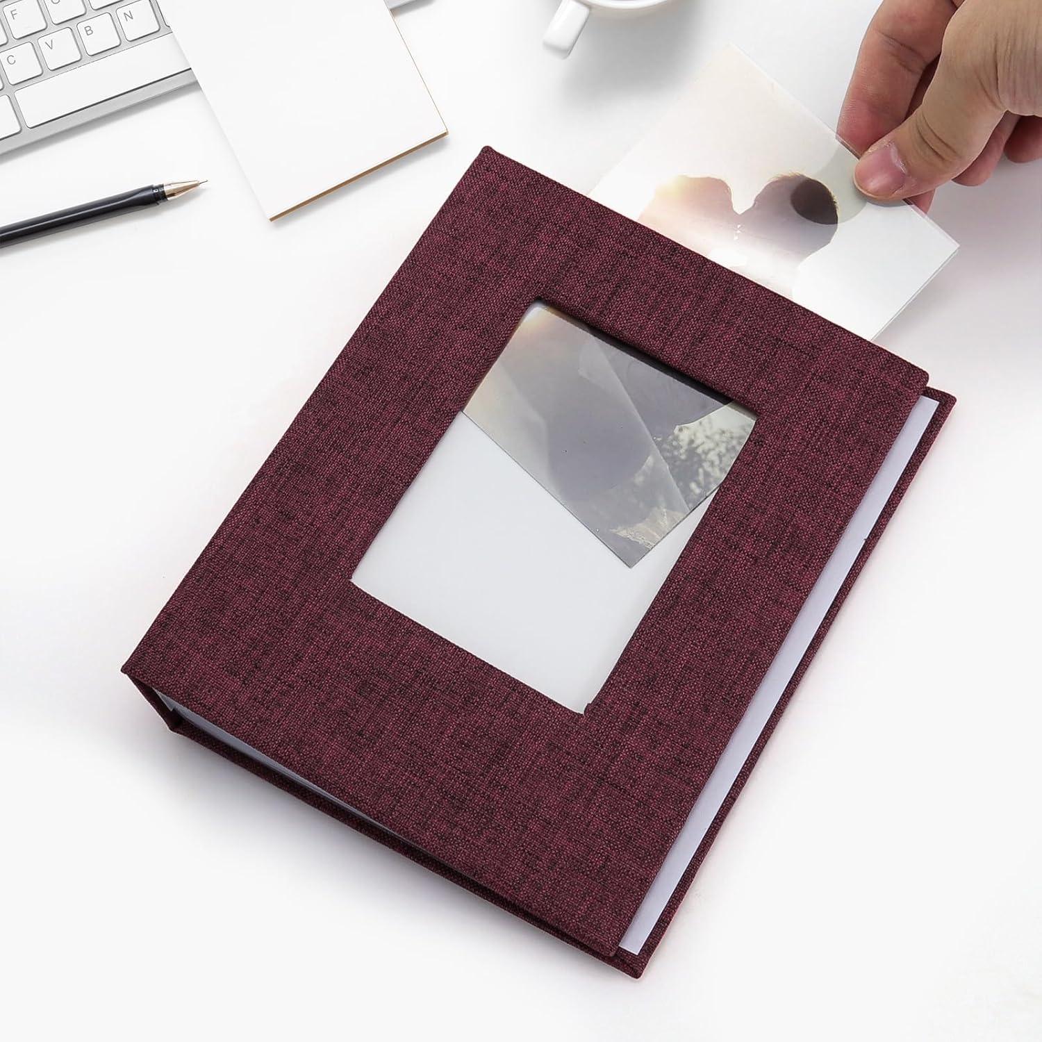 Fotoalbum 10x15 2er Set Leinen Cover Frontfenster Einsteckalbum 50