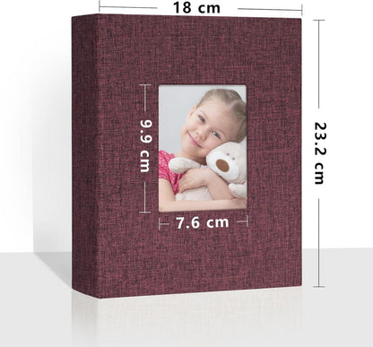 Fotoalbum Vienrose Klein 10x15 Fotos 2er Pack Lila Leinen