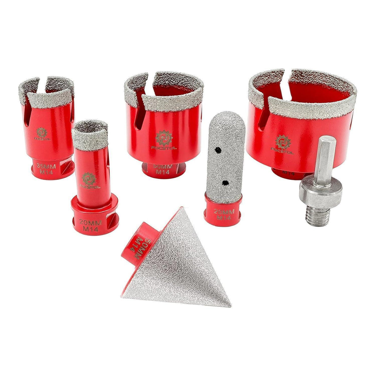 Diamant Fliesenbohrer Set 7-teilig für Porzellan, Keramik, Marmor
