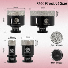 Diamant Fliesenbohrer Set 4tlg. 20-68mm M14 Vakuumgelötet