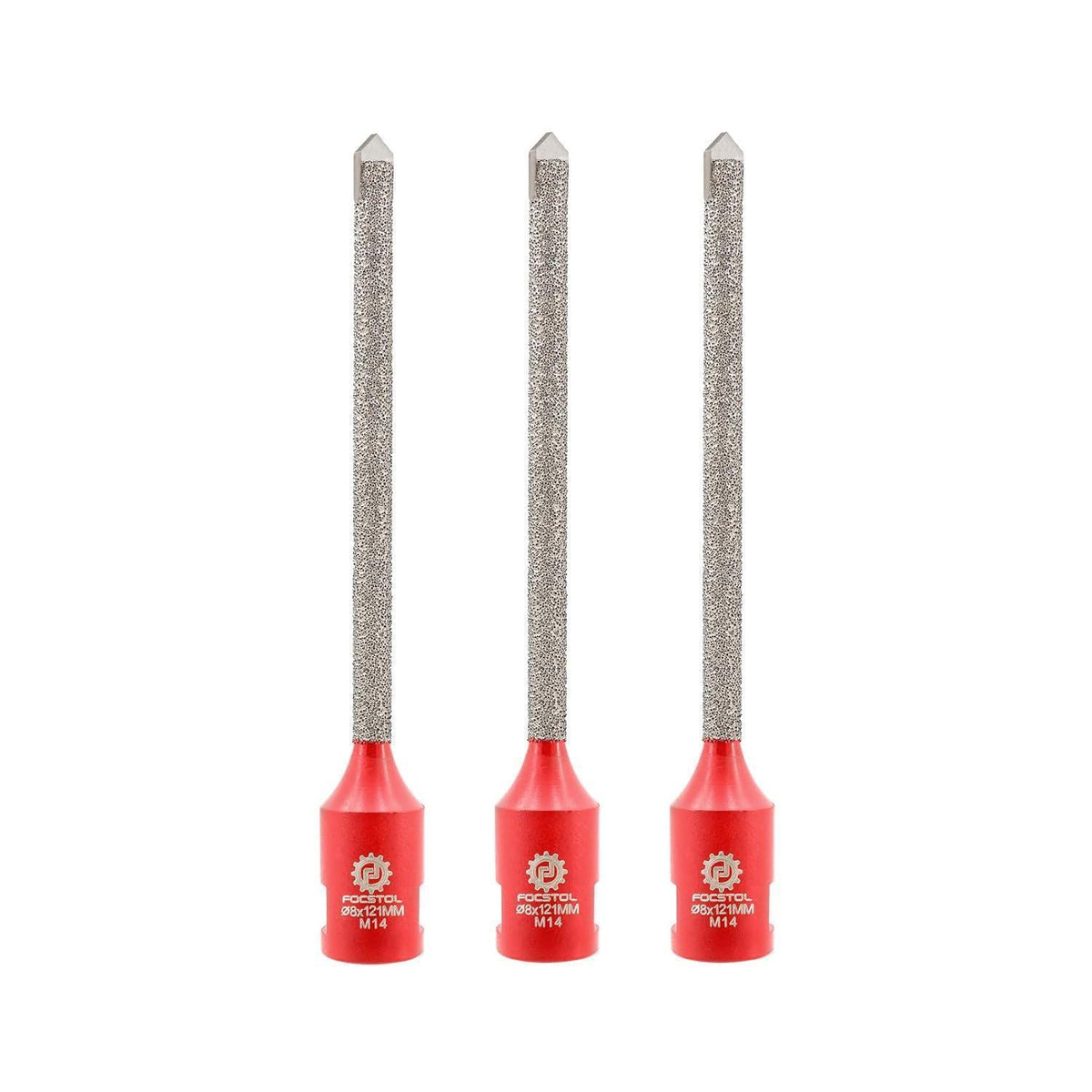 Diamant Mörtel Hakenbohrer 3er Set 8mm x 168mm M14
