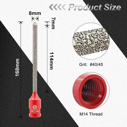 Diamant Mörtel Hakenbohrer 3er Set 8mm x 168mm M14