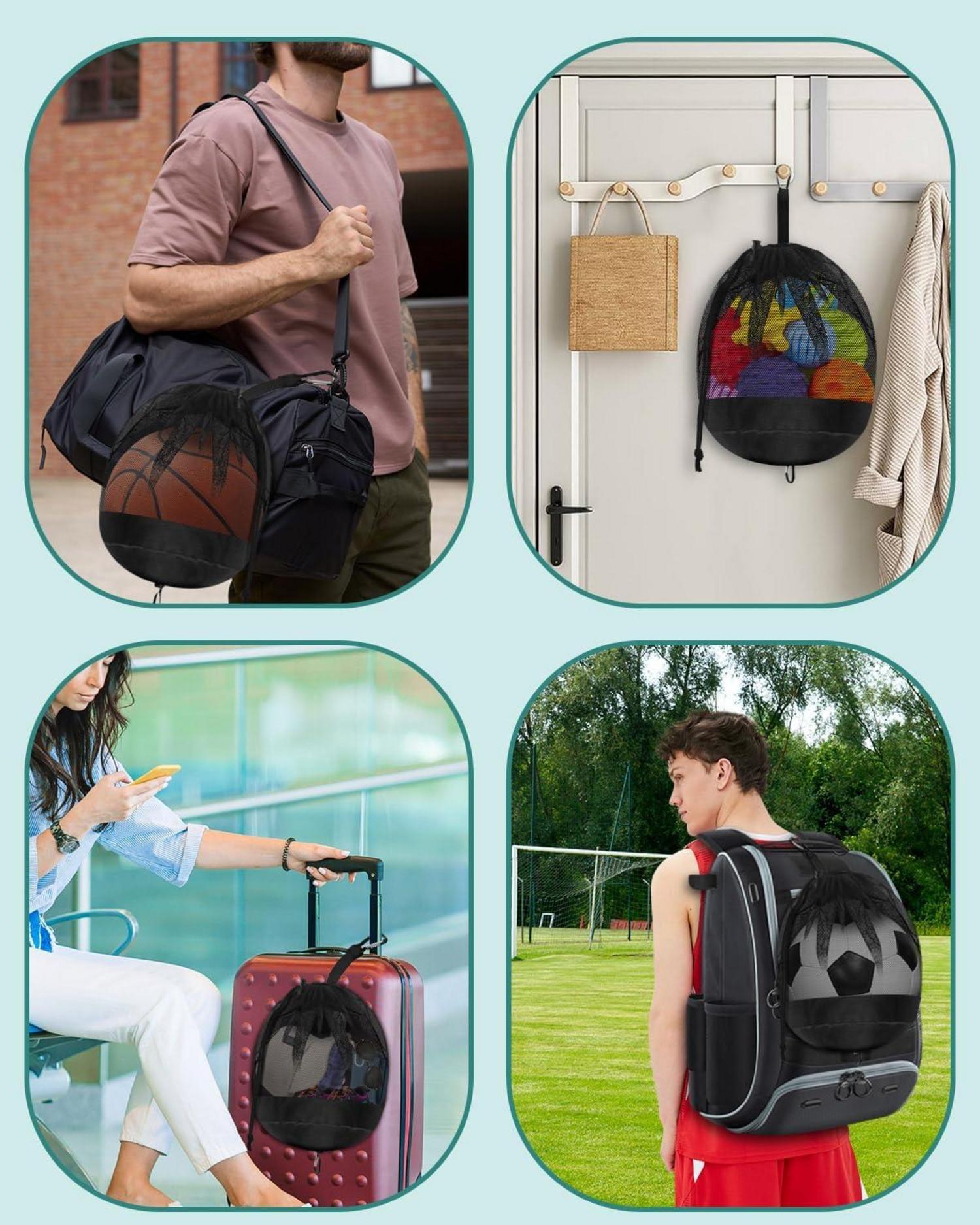 Ballsack Ballnetz Bälle Reißverschlusstasche Rucksack Karabiner