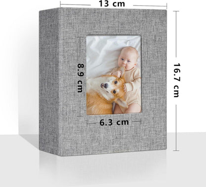 Vienrose Kleines Fotoalbum 10x15 Fotos 2er Pack Leinen Cover