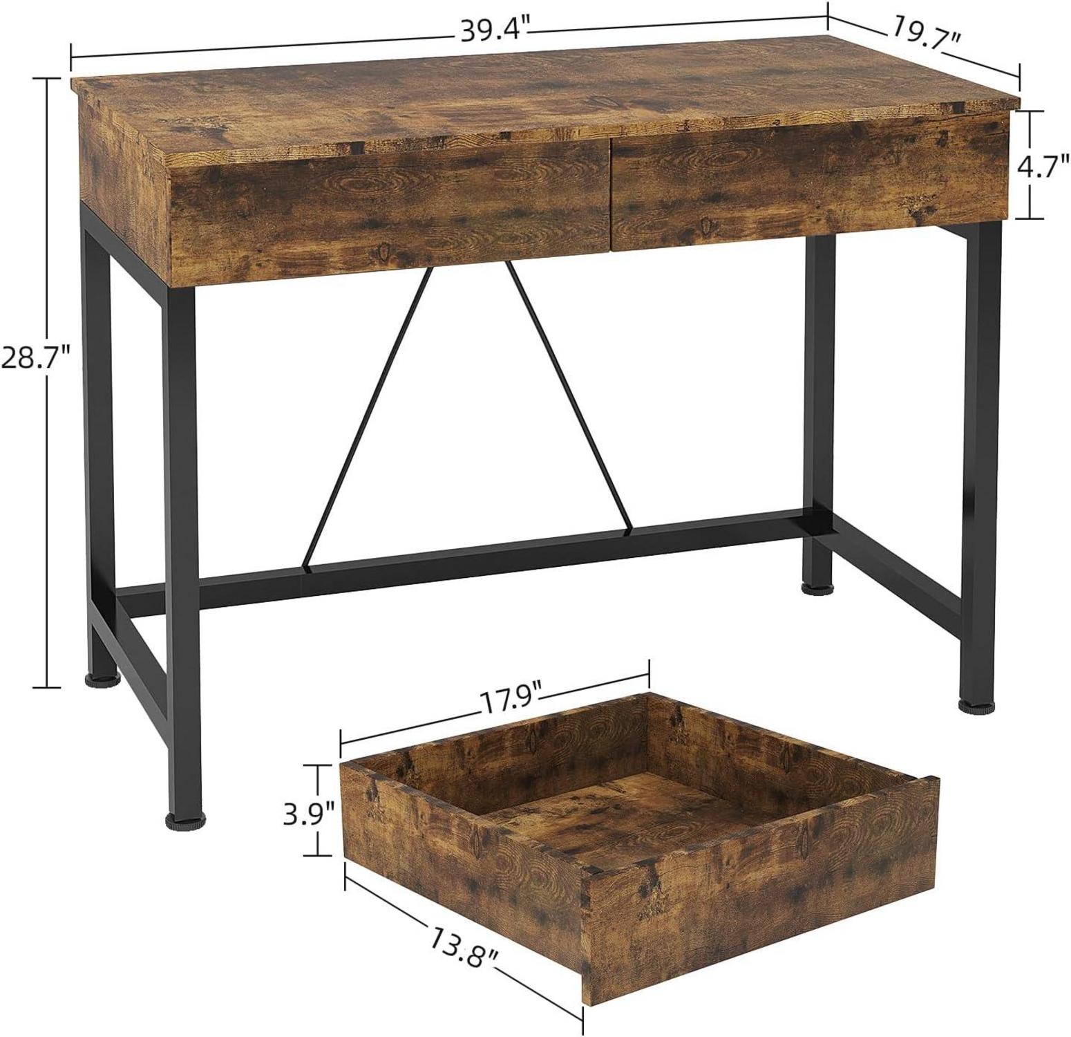 Schreibtisch mit Holzschubladen Aufbewahrung Moderne Arbeitsfläche
