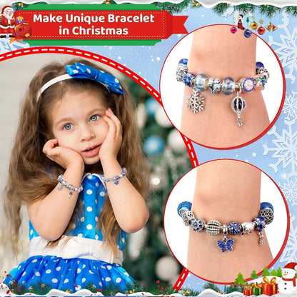 Adventskalender Schmuck Mädchen 24 DIY Charm Armbänder Kit