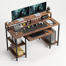 Schreibtisch mit Tastaturablage und Monitorständer