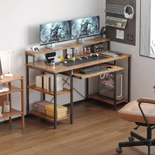 CAIYUN Schreibtisch mit Tastaturablage und Monitorständer