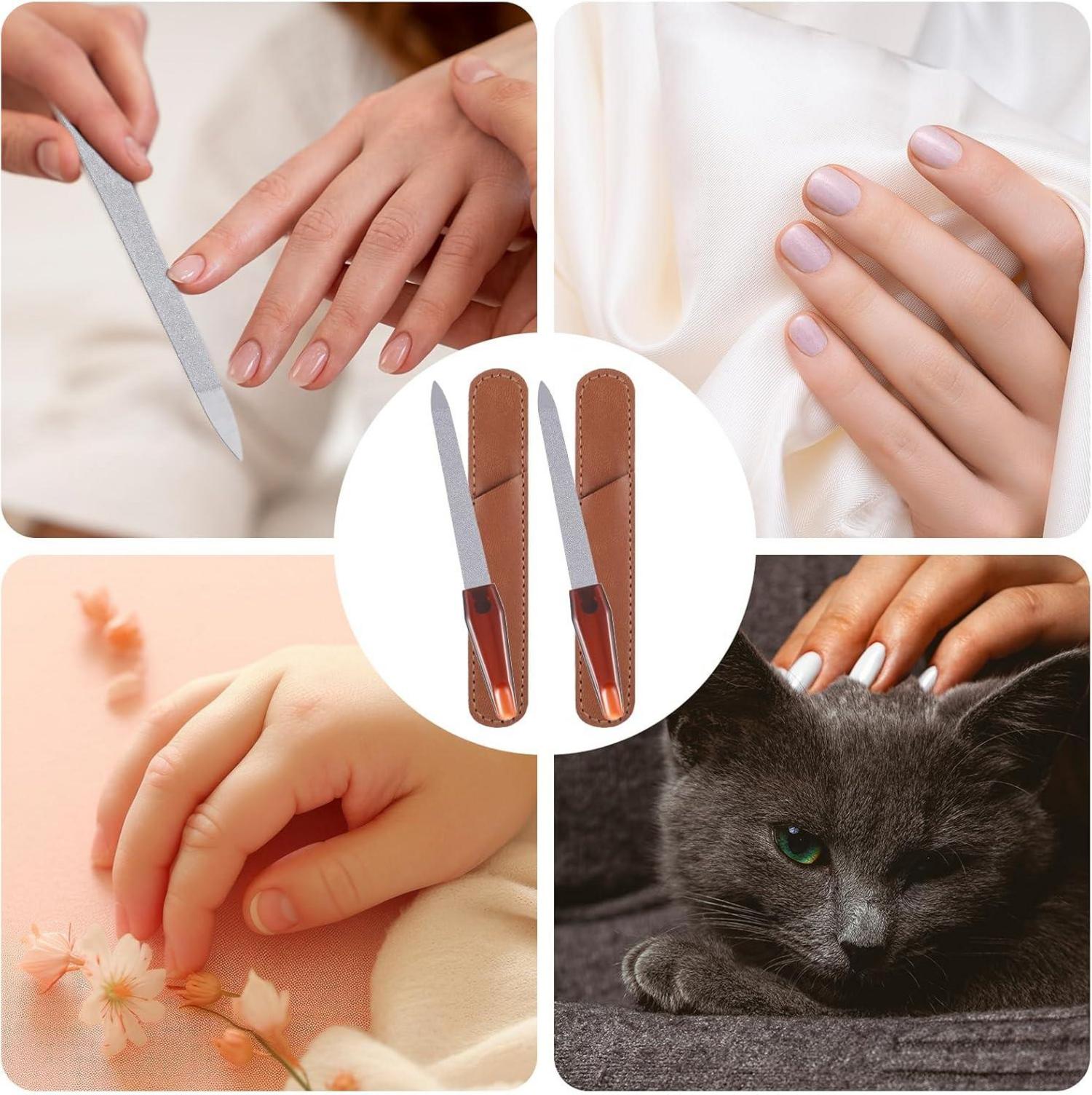 Nagelfeile Set 4-teilig Metallfeile Clipper Maniküre Werkzeug Pediküre