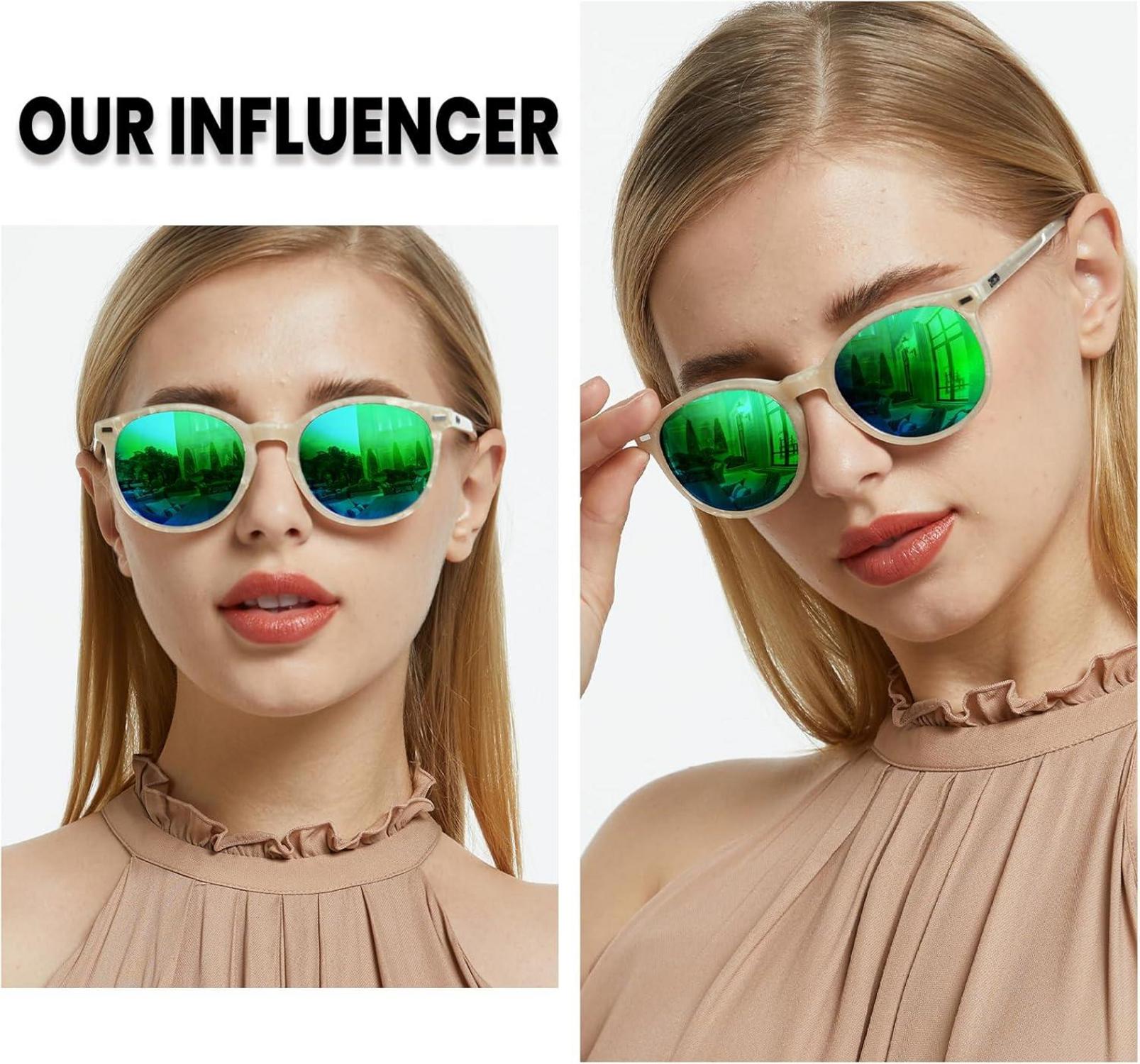 DUCO Retro Polarisierte Damen Sonnenbrille UV400 Schutz