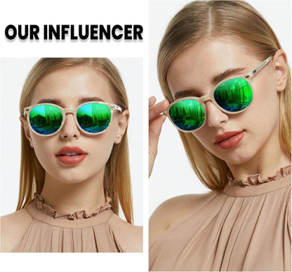DUCO Retro Polarisierte Damen Sonnenbrille UV400 Schutz