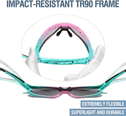 Kinder Sonnenbrille Baseball TR90 Rahmen UV400 Radfahren Sonnenbrillen Jungen