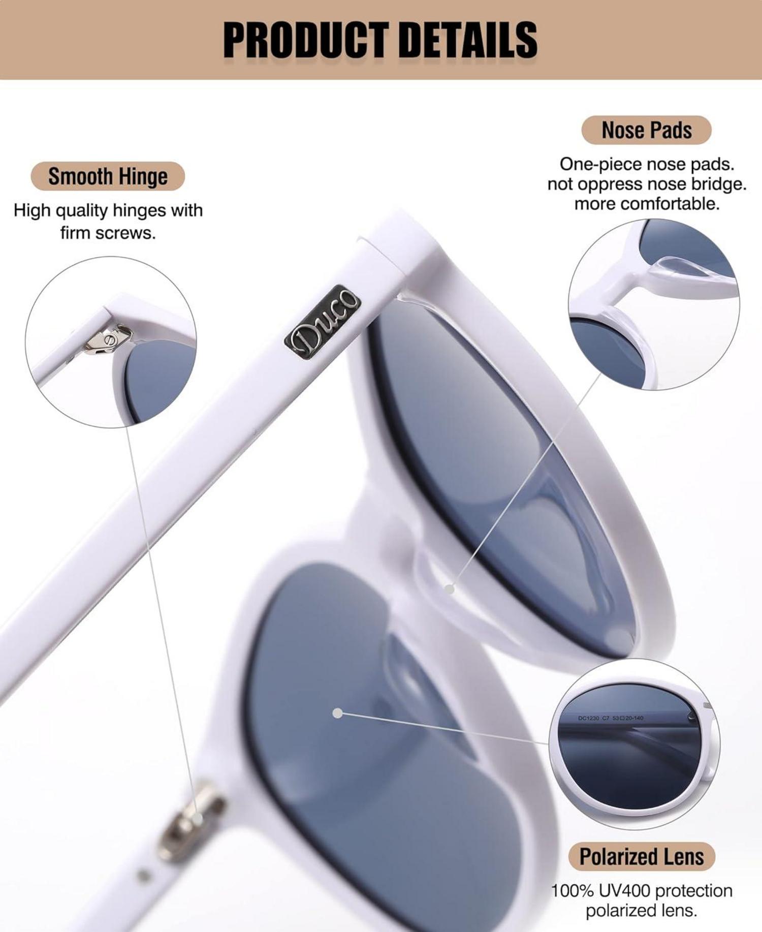 Polarisierte Retro Sonnenbrille Damen UV400 Schutz Vintage