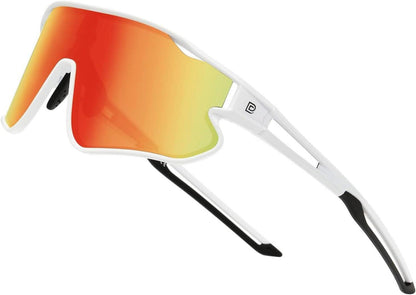 Kinder Sport Sonnenbrille UV400 TR90 Rahmen DK268 Weiß Orange