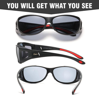 DUCO Polarisierte Sonnenbrille UV400 Schutz Wrap Around