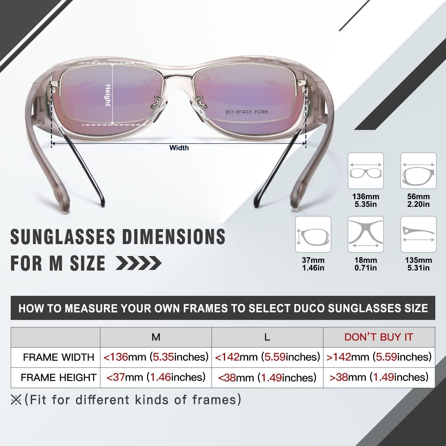 Polarisierte Überbrille UV400 Schutz Grün Linse Transparent Grau