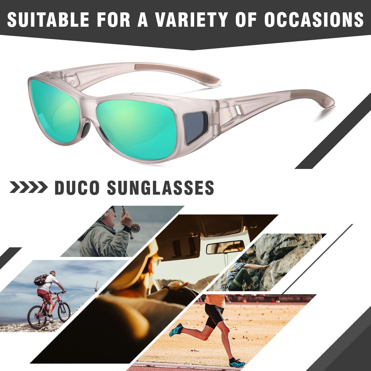 Polarisierte Sonnenbrille UV400 Schutz Transparent Grau Grün Linse M-L