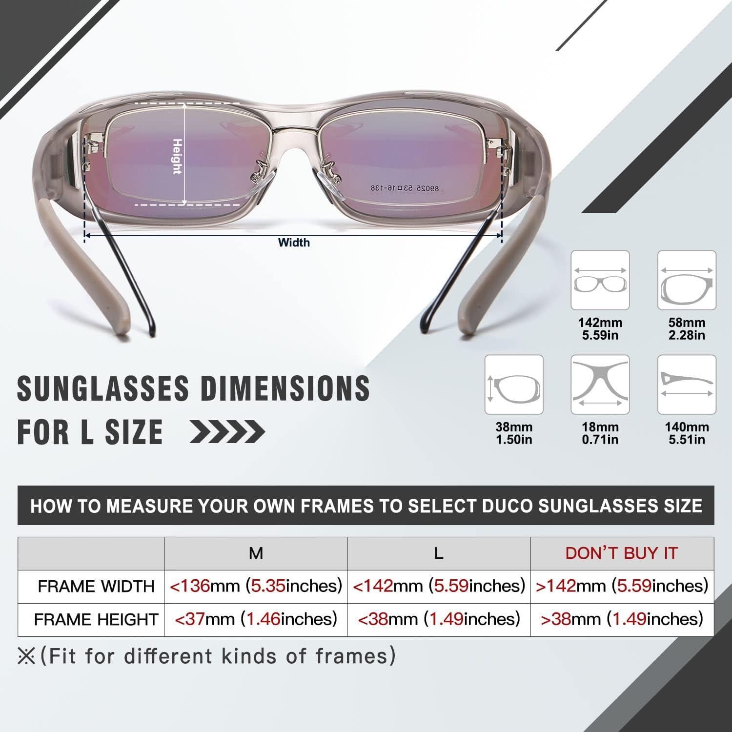 Polarisierte Überbrille UV400 Schutz Wrap Around Sonnenbrille