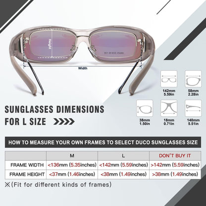 Polarisierte Überbrille UV400 Schutz Wrap Around Sonnenbrille